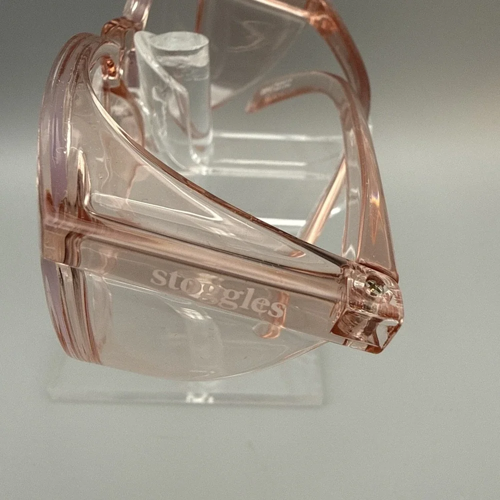 Stoggles Round Anti Fog Blush Pink Safety Glasses Pre-Owned Excellent Condition
